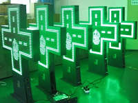 LED Pharmacy Cross Display